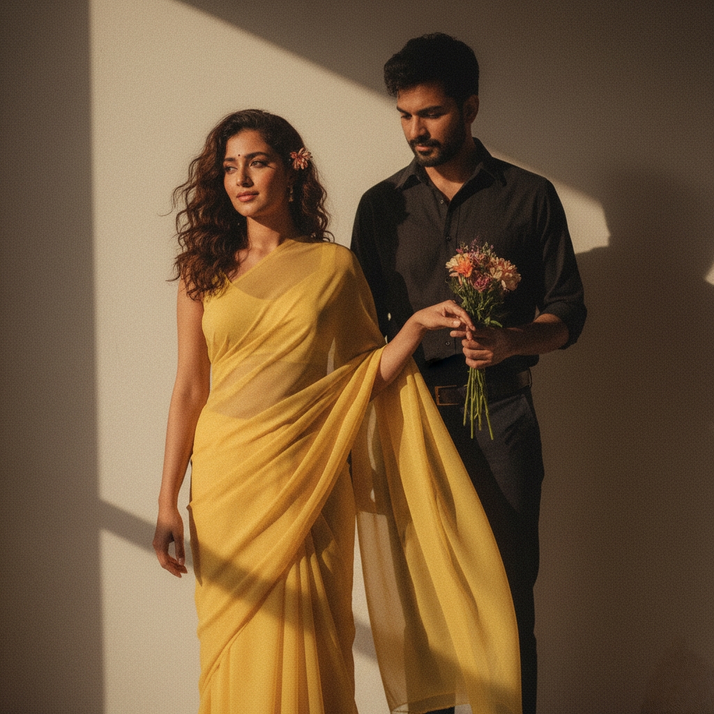 Yellow Chiffon Couple