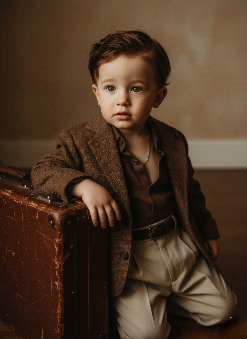 Vintage Suitcase Portrait