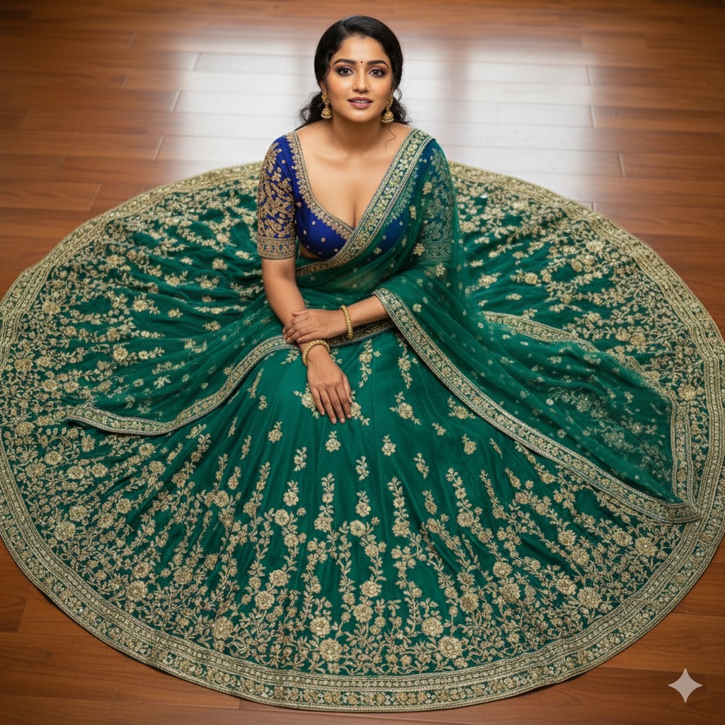 Black Lehenga Editorial
