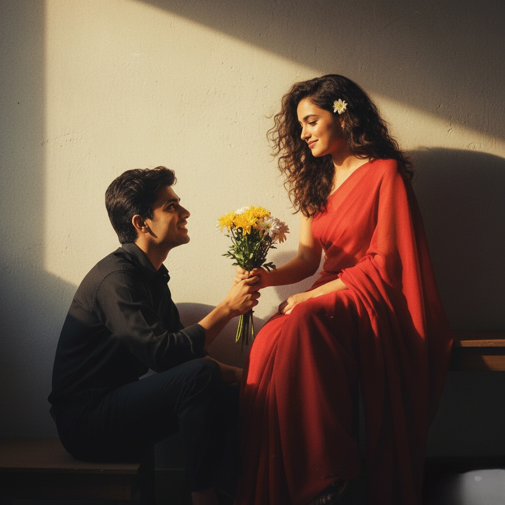 Red Chiffon Couple