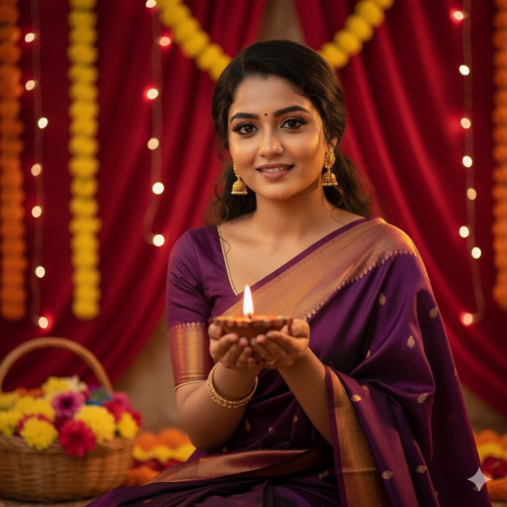 Purple Saree Celebration