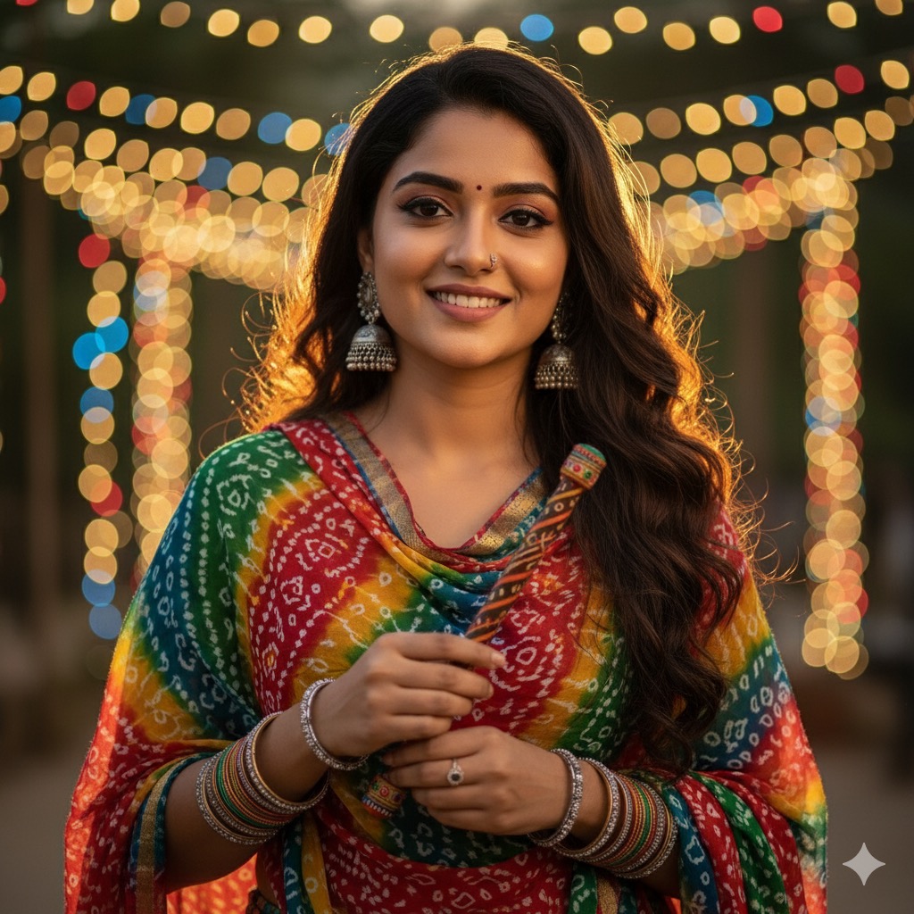 Bandhani Dupatta Portrait
