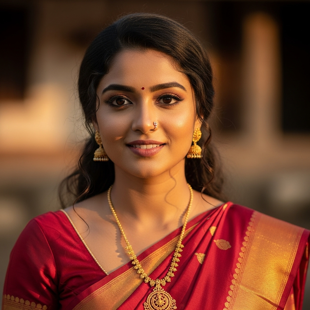Festive Silk Portrait