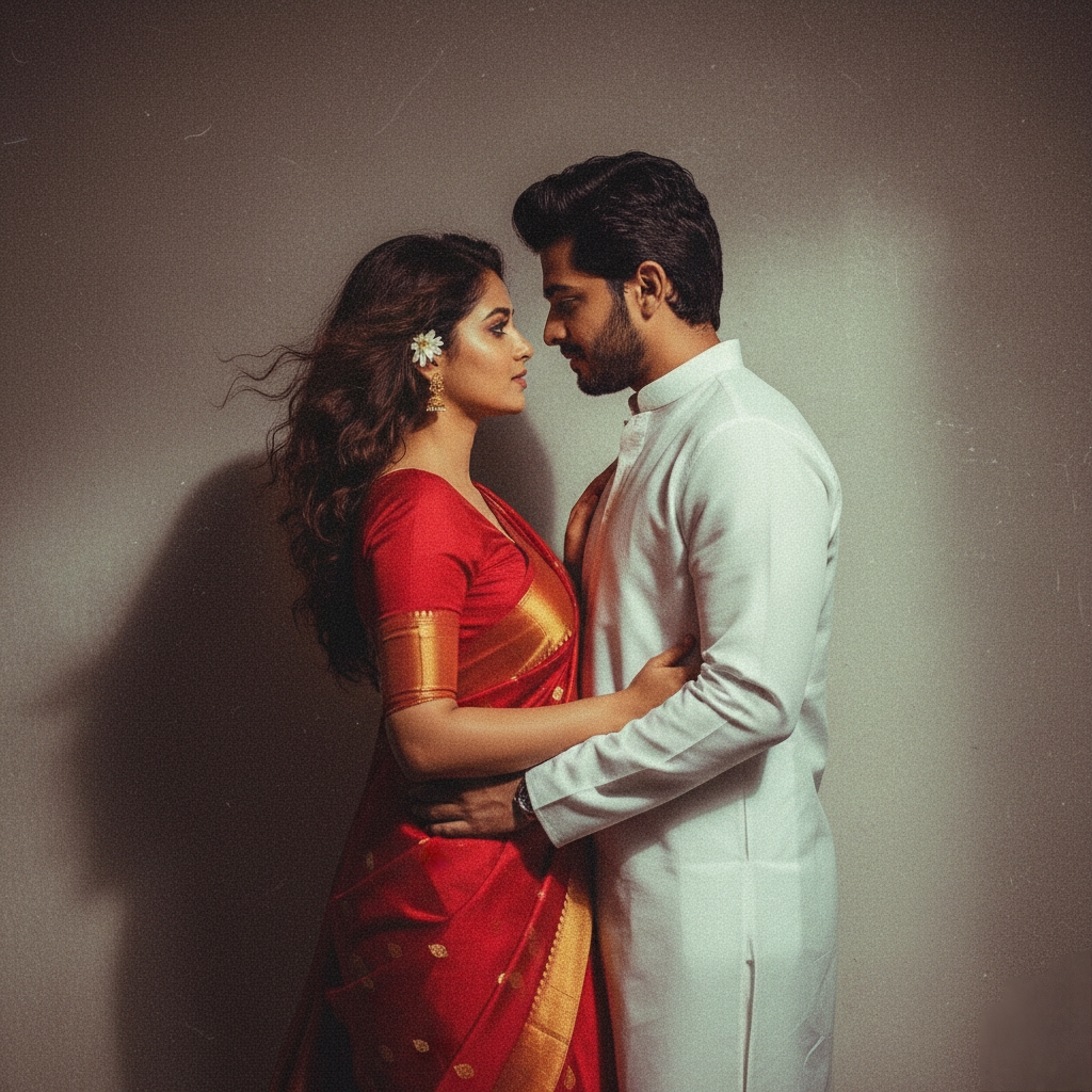 Red Saree Couple